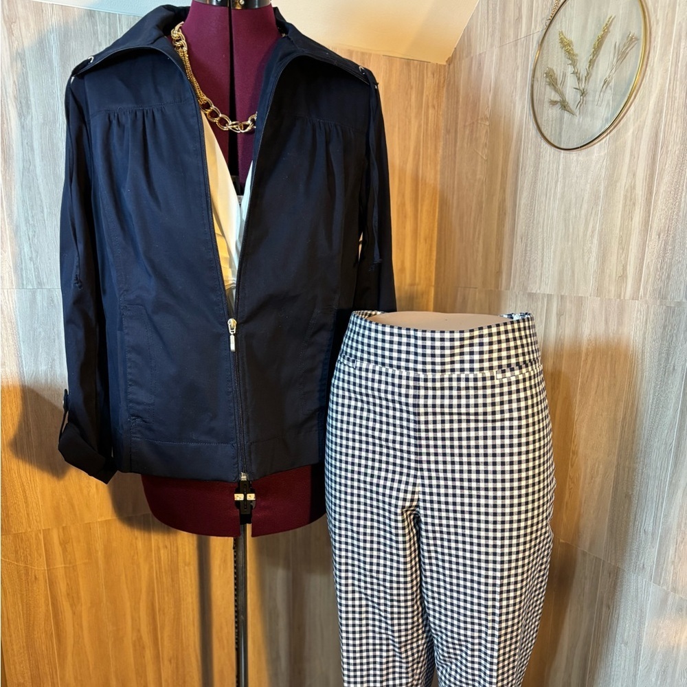 Studio Works Navy Zip-Front Utility Jacket - Picture 3 of 10